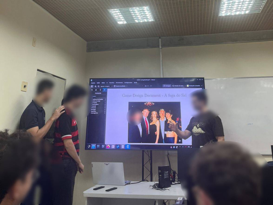 Alunos do ITA apresentam jogo com adolescente sequestrada tentando fugir de homens em ilha inspirado no caso Epstein