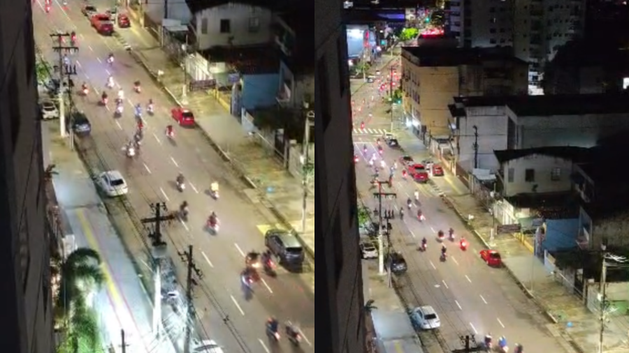 Grupo de motoqueiros provoca barulho na madrugada e tira o sono de moradores em Belém
