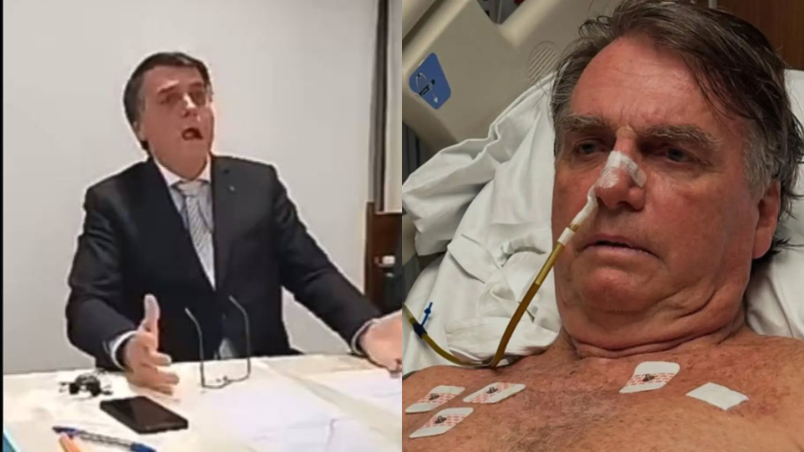 Internação de Bolsonaro faz redes relembrarem imitação de falta de ar na pandemia e frase sobre viver sem oxigênio