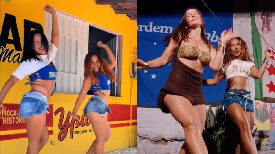 Jovens recriam coreografia de Paolla Oliveira e Aline Maia