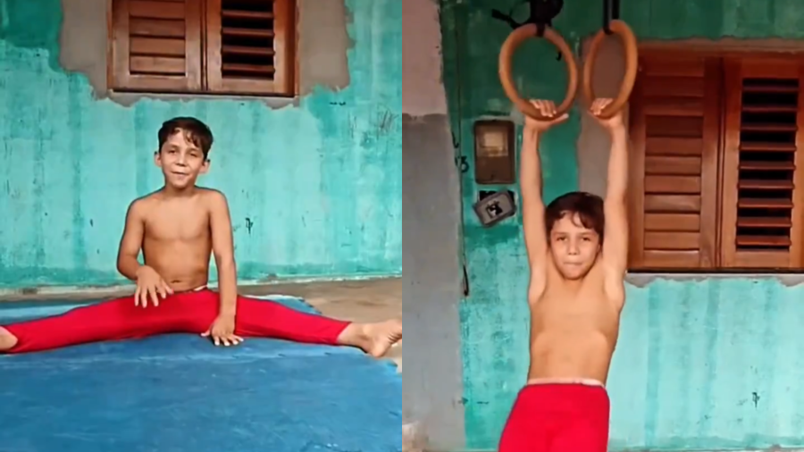 Apollo desponta como promessa da ginástica artística brasileira aos 9 anos