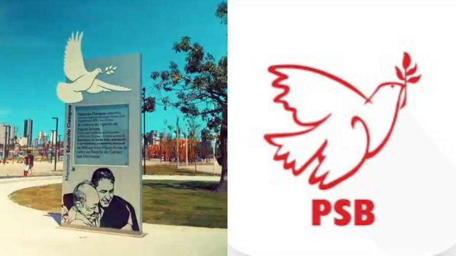 Parque no Recife volta a ser criticado após pomba em placa lembrar símbolo do PSB, partido de João Campos, candidato a governador de Pernambuco