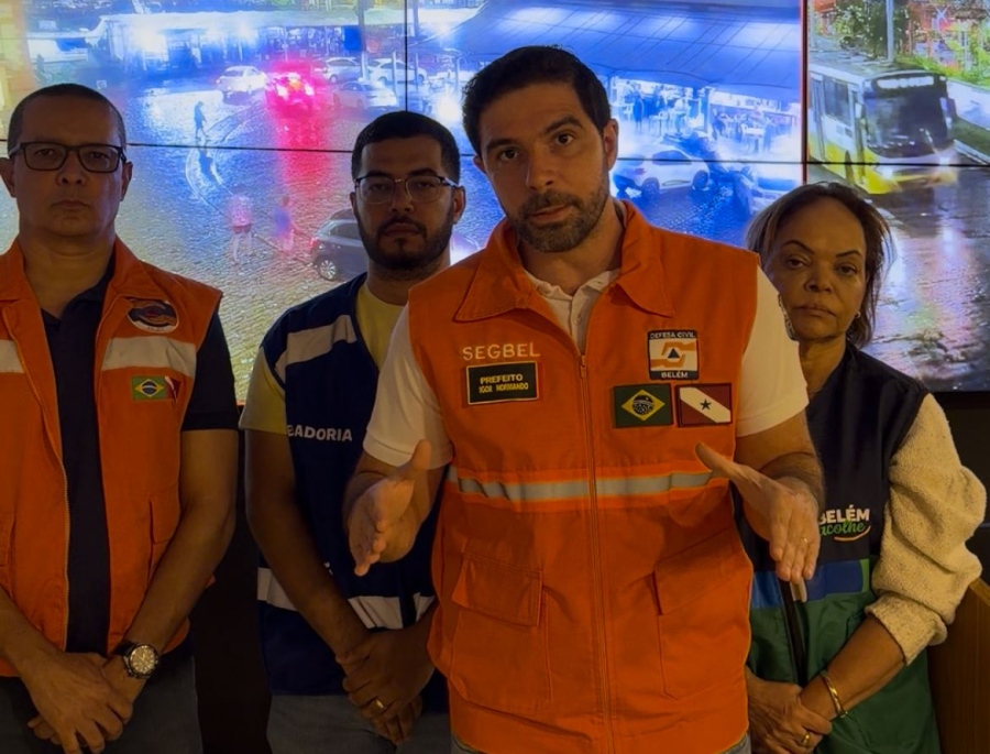 Igor Normando decreta situação de emergência após maior chuva dos últimos 10 anos em Belém