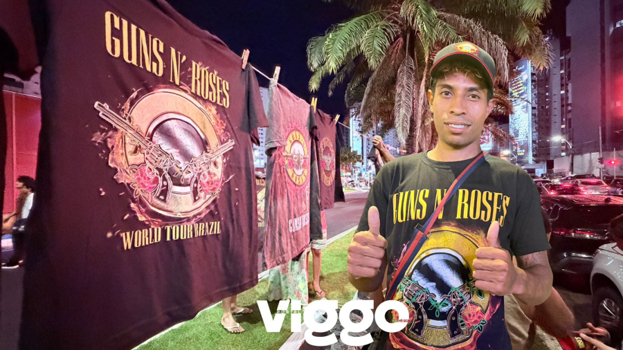 Vendedor ambulante percorre o país com turnê do Guns N’ Roses e fatura alto em Belém