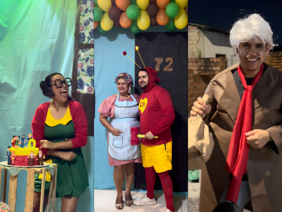 Família paraense recria personagens de “Chaves” em festa de aniversário