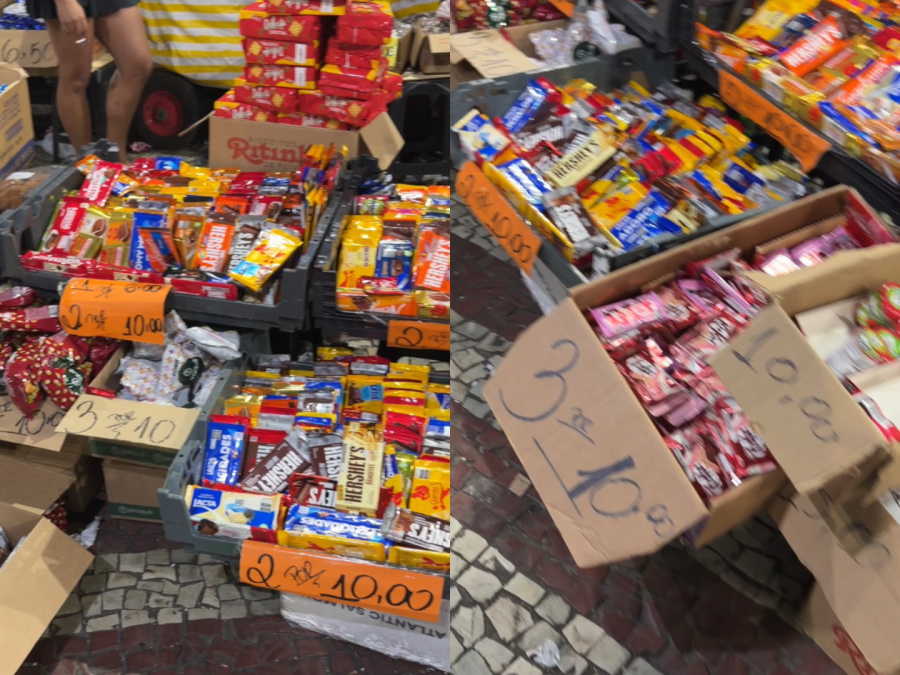 Doces, biscoitos e produtos de limpeza com preços baixos chamam atenção no centro do Rio