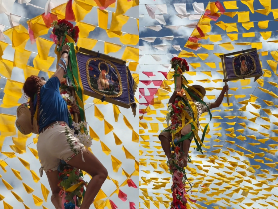 Derrubada dos mastros marca encerramento da quadra junina do Arraial do Pavulagem em Belém