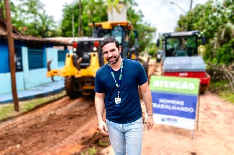 Igor Normando cobra retomada de obra de pavimentação em Cotijuba, em Belém