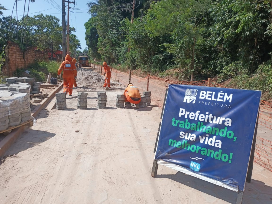 Obras de pavimentação são retomadas em Cotijuba após fiscalização de Igor Normando