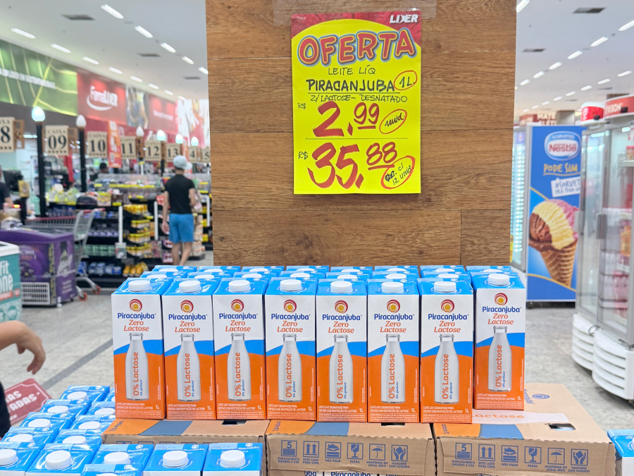 Oferta do dia: Supermercado Líder vende leite Piracanjuba por R$ 2,99 em Belém