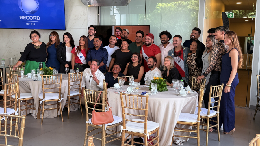 Soyara Almeida é recebida com café especial na Record Belém e ganha jingle próprio