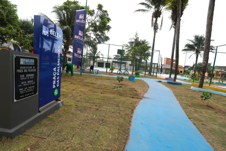 Prefeitura de Belém entrega duas praças revitalizadas no bairro do Coqueiro