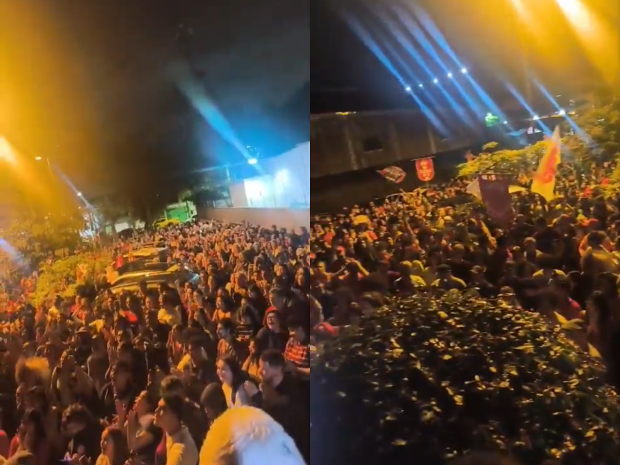 Manifestação contra Flávio Bolsonaro também é registrada em Santos, São Paulo