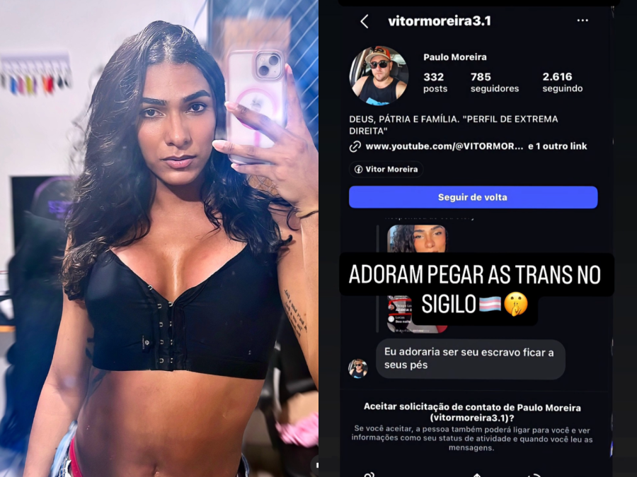 Jovem trans expõe seguidor que dizia ser de extrema direita e enviava mensagens a ela