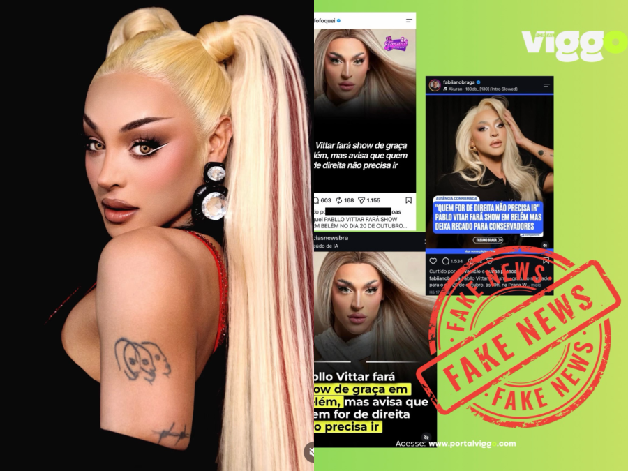 Perfis de internet divulgam fake news sobre show de Pabllo Vittar em Belém e suposta frase contra a direita