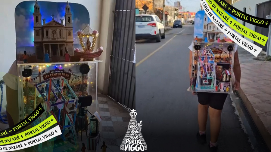 Mãe paraense cria mochila maluca com mini roda-gigante em homenagem ao ITA Center Park e ao Círio de Nazaré