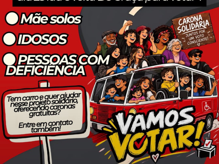 Motoristas de Belém organizam carona solidária para ajudar mães solo, idosos e pessoas com deficiência a votar